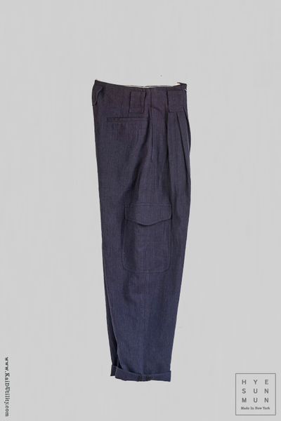 Kaylee Cargo Pants - Navy Pinstripe