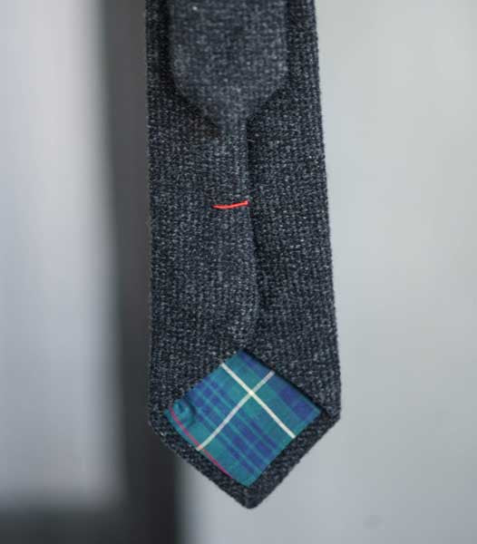 Texture Wool Tie - Charcoal Heather