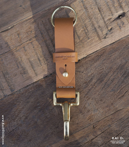 Leather Key FOB - Tan
