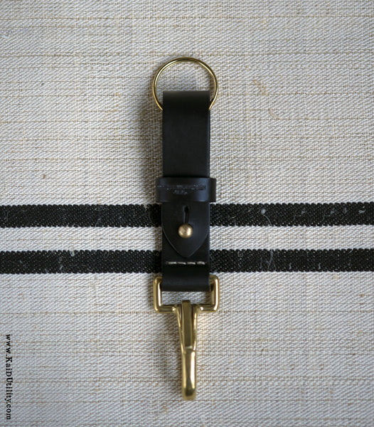 Leather Key FOB - black