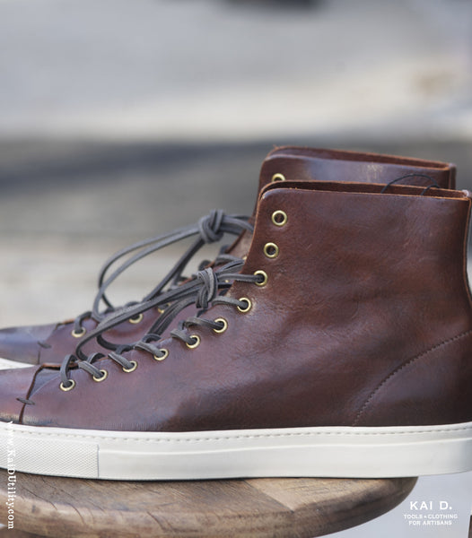 Buttero Leather High Top Shoes - 12
